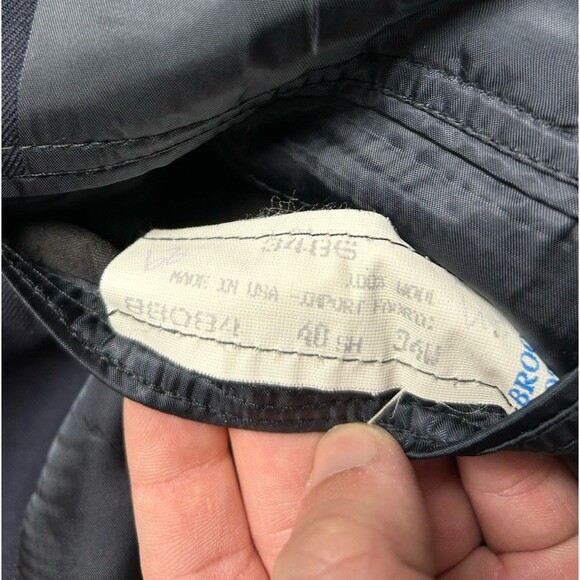 Brooks Brothers Golden Fleece 40S Blue 100% Wool Sport Coat Blazer (flaw) - Picture 7 of 14